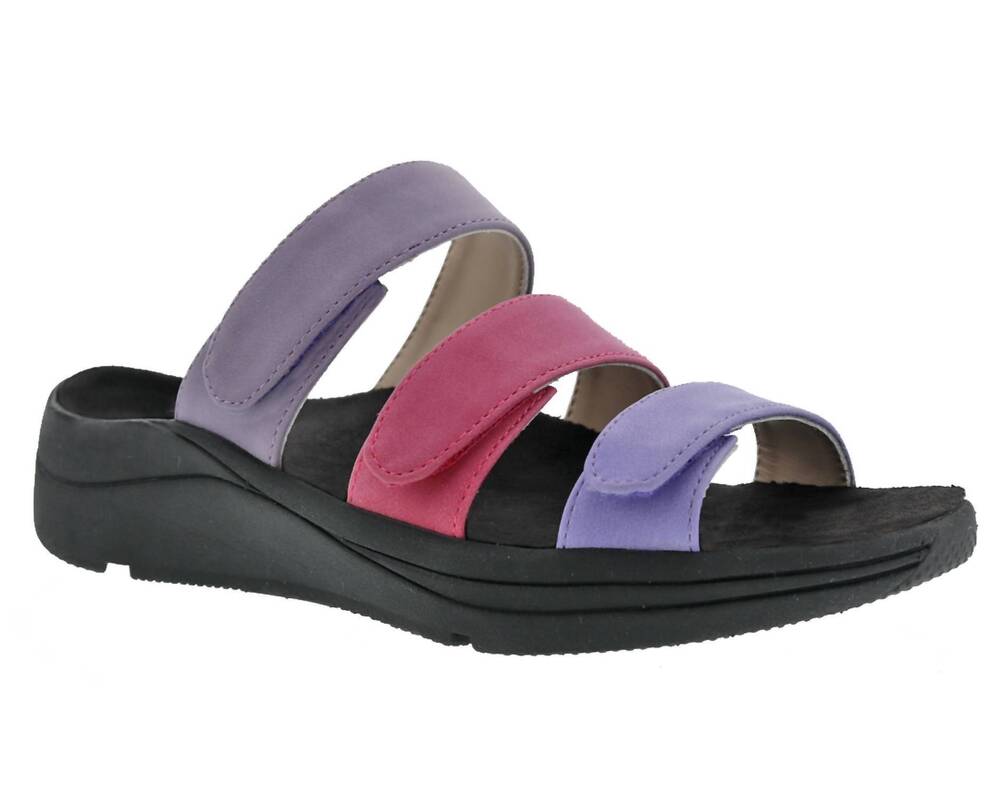 NEW DREW women's sawyer sandals in purple combo